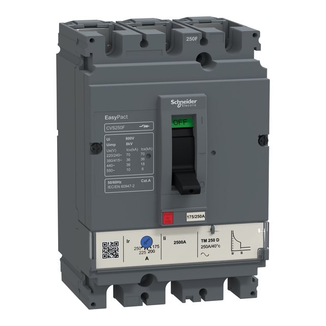 Schneider Electric EasyPact CVS MCCB, 3P